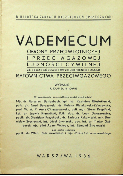 Vademecum obrony przeciwlotniczej  i przeciwgazowej ludności cywilnej 1936 e