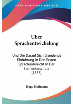 Uber Sprachentwickelung