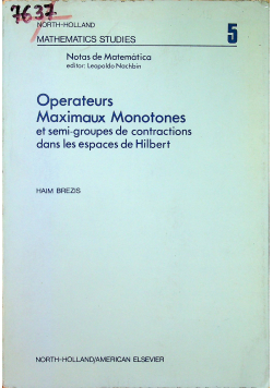 Operateurs Maximaux Monotones