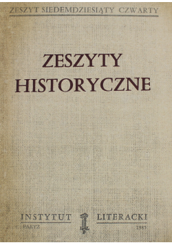 Zeszyty Historyczne zeszyt 74
