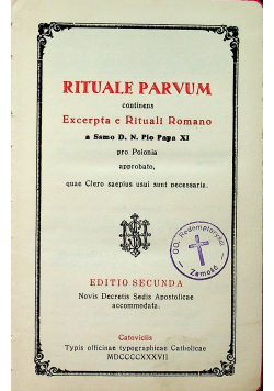 Rituale Parvum 1937 r