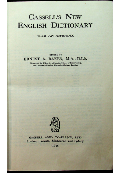 Cassells new English dictionary 1946r