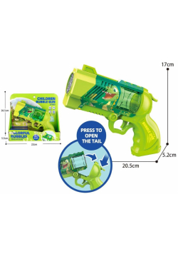 Pistolet na bańki mydlane Dino