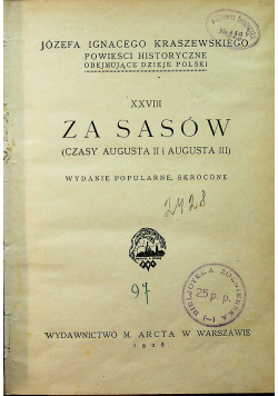 Za Sasów 1928 r