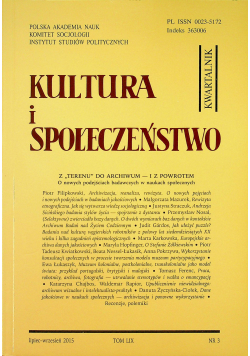 Kultura i społeczeństwo