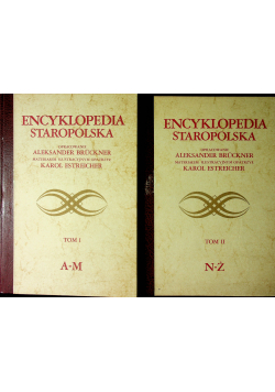 Encyklopedia staropolska tom 1 i 2 reprint z ok 1939 r