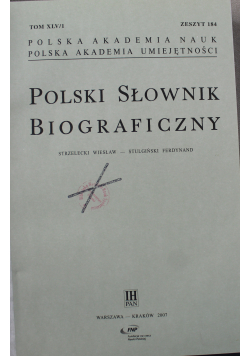 Polski słownik biograficzny Tom XLV od 1 do 4