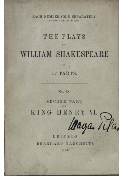 Second part of King Henry VI 1868r.