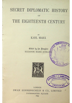 Secret dyplomatic history of the eighteenth century 1899r