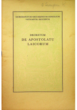 Decretum de Apostolatu Laicorum