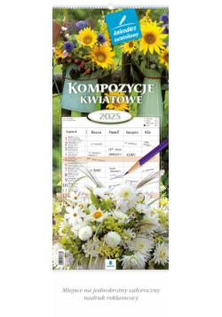 Kalendarz 2025 notatnikowy WN02 Kompozycje kwiatowe