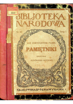 Pasek Pamiętniki 1924r