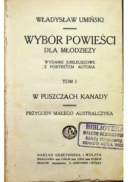Wybór powieści dla młodzieży ok 1927 r