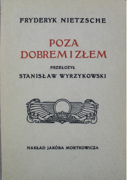 Poza dobrem i złem reprint z 1907r