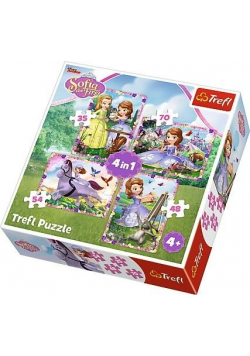 Puzzle 4w1 W świecie księżniczki Zosi TREFL