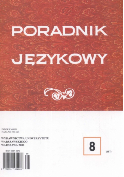 Poradnik językowy 8/2008