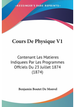 Cours De Physique V1