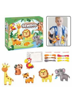Wyszywanki filcowe zwierzątka dżungli 6szt