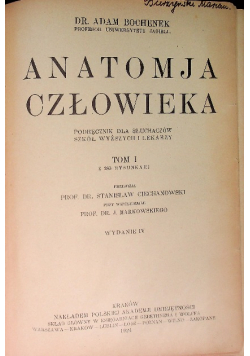 Anatomja człowieka Tom 1 1924 r.
