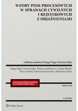Wzory pism procesowych w sprawach cywilnych i rejestrowych z objaśnieniami Nowa