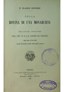Della rovina di una monarchia 1901 r
