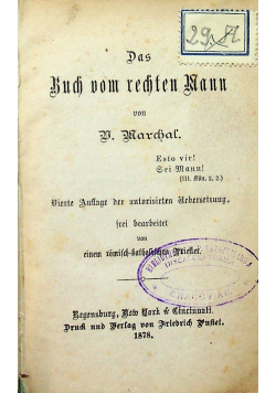 Das Buch von rechten Hann 1878 r.