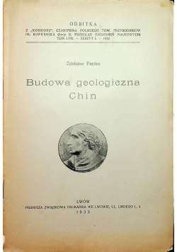 Budowa geologiczna Chin 1933r.