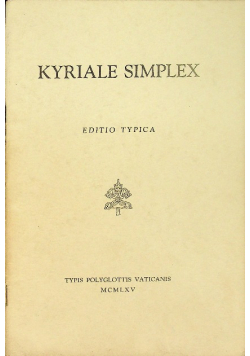 Kyriale simplex Editio typica
