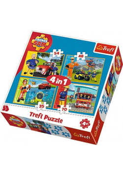 Puzzle 4w1 Strażak Sam Na ratunek TREFL