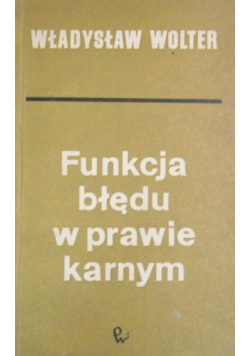 Funkcja błędu w prawie karnym