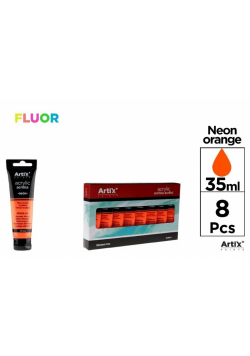 Farba akrylowa fluorescencyjna 35ml pomarań (8szt)