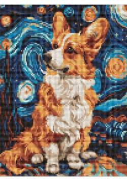 Diamentowa mozaika bez ramy - Magiczny korgi 30x40