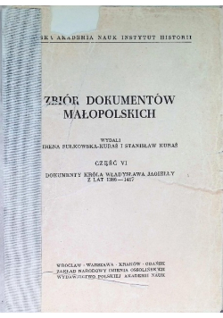 Zbiór dokumentów małopolskich Część VI