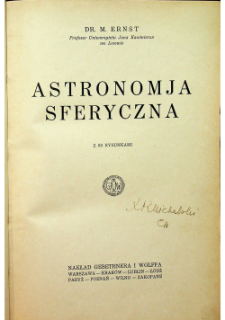 Astronomja sferyczna 1928 r.