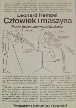 Człowiek i maszyna model techniczny współdziałania