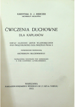 Ćwiczenia Duchowne dla Kapłanów 1913 r.
