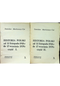 Historia polski od 11 listopada 1918 do 17 września 1939 cz 1 i 2 II obieg