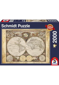 Puzzle PQ 2000 Historyczna mapa świata G3