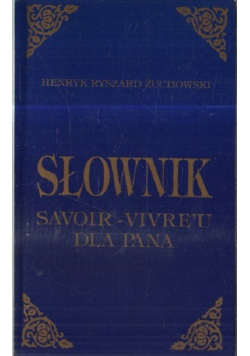 Słownik Savoir - vivreu dla pana