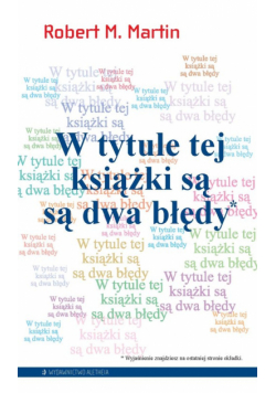 W tytule tej książki są są dwa błędy