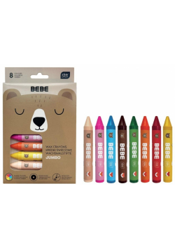 Kredki świecowe Jumbo Bebe Friends 8 kolorów