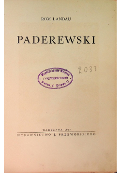 Paderewski 1935 r.