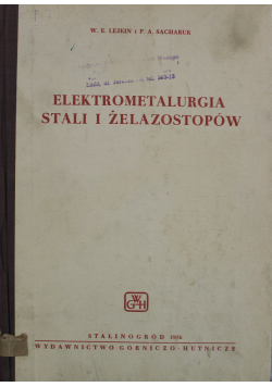 Elektrometalurgia Stali i Żelazostopów