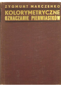 Kolorymetryczne oznaczanie pierwiastków