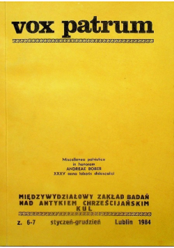 Vox Patrum Nr 6-7 /  84