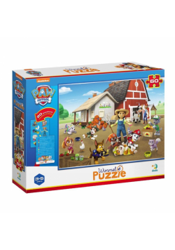 Puzzle Wimmel 60 Psi Patrol Na farmie