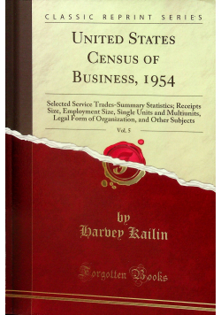 United States Census of Business 1954 reprint z 1957