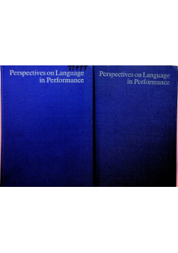 Perspectives on Languagew in Performance 2 volumes