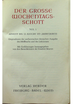 Der Grosse Wochentagsschott teil 1