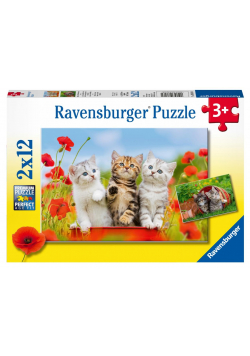 Puzzle 2x12 Koty przygoda